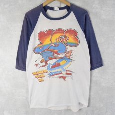 画像1: 80's YES "REUNION TOUR 84" パキ綿 ロックバンドツアーラグランTシャツ L (1)