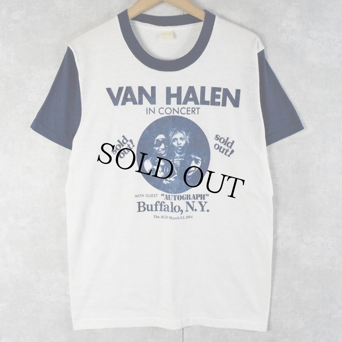 画像1: 80's VAN HALEN USA製 "Buffalo,N.Y." ハードロックバンド プリントTシャツ M (1)