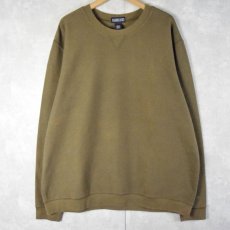 画像1: LANDS'END 前V 無地パイルスウェット XL (1)