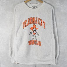 画像1: 90's Lee USA製 REVERSE WEAVE TYPE "OKLAHOMA STATE WRESTLING" レスリングチーム カウボーイプリントスウェット L (1)