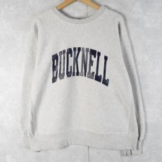 画像2: 90's USA製 REVERSE WEAVE TYPE "BUCKNELI" バックプリントスウェット L (2)