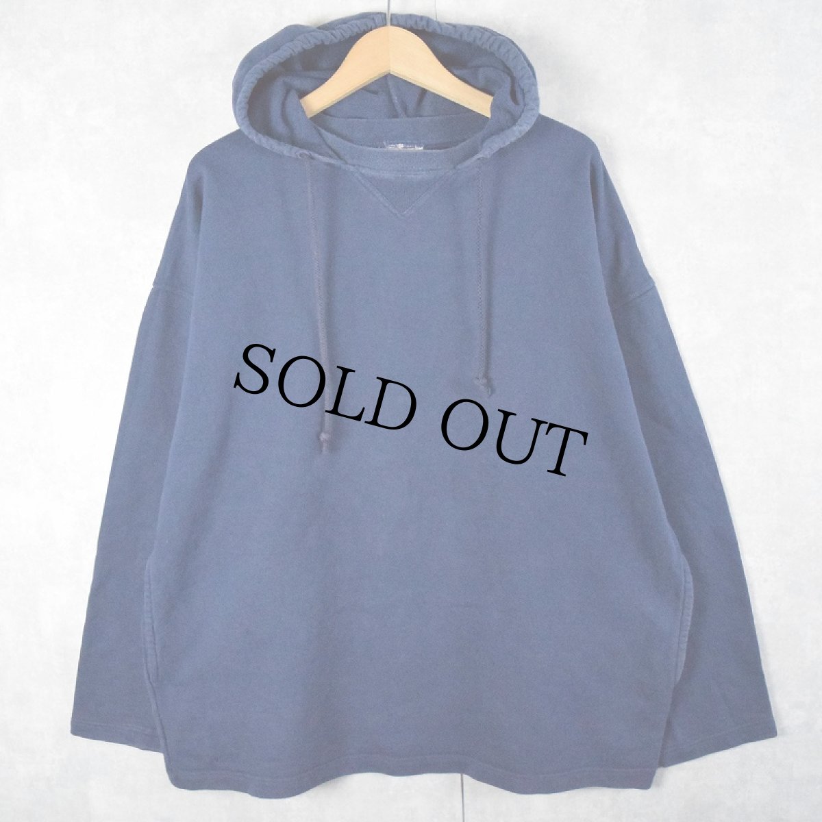 画像1: 前V×後付けデザイン スウェットフーディー NAVY XXL (1)