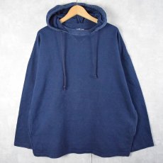 画像1: 前V×後付けデザイン スウェットフーディー NAVY XXL (1)