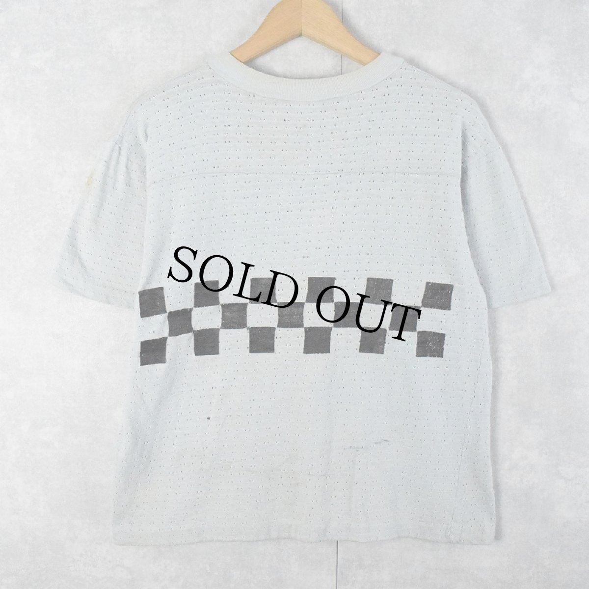 画像2: 70's PEUGEOT 自動車メーカー メッシュ ワイドチェストTシャツ (2)