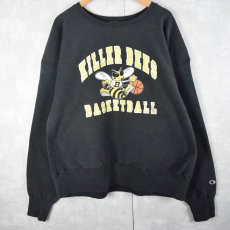 画像1: Champion REVERSE WEAVE "KILLER BEES BASKETBALL " プリントスウェット BLACK XXL (1)