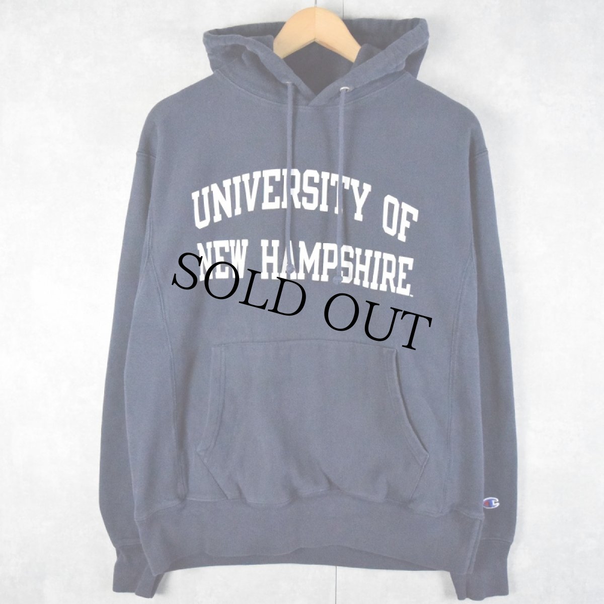 画像1: Champion REVERSE WEAVE "UNIVERSITY OF NEW HAMPSHIRE" プリントスウェットフーディー M (1)