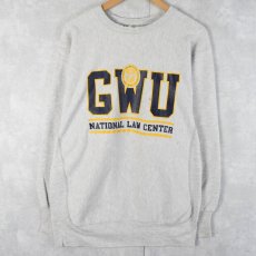 画像1: 90's Champion REVERSE WEAVE USA製 "GWU" プリントスウェット XL (1)