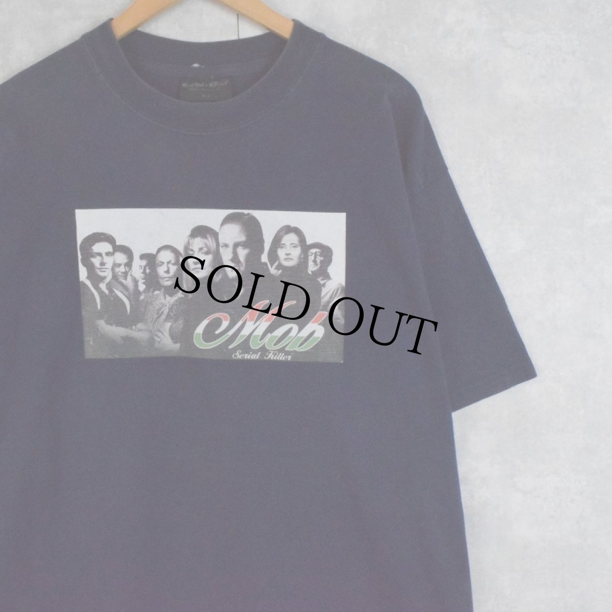 画像1: 90's Serial Killer "The Sopranos / Mob" テレビドラマプリントTシャツ NAVY XL (1)