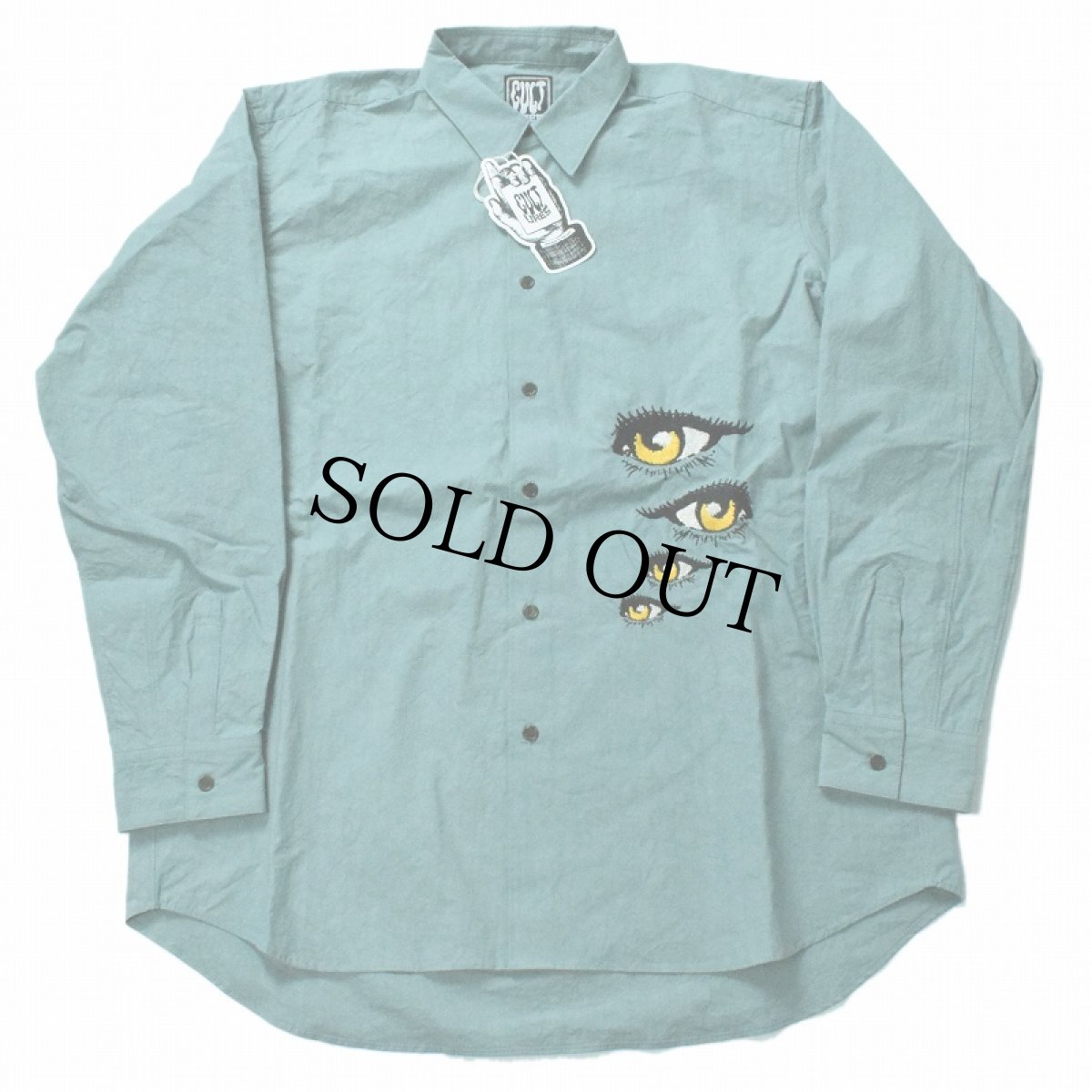 画像1: 【SALE】  CULTURES "CRAFTMAN EYES SHIRT" SAX L (1)