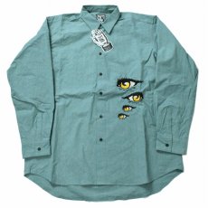 画像1: 【SALE】  CULTURES "CRAFTMAN EYES SHIRT" SAX L (1)