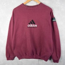 画像1: 90's adidas EQUIPMENT ロゴ刺繍 モックネックスウェット S (1)