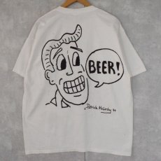 画像2: 90's Patrick Mccurdy "SEX! BEER!" アートプリントTシャツ XL (2)