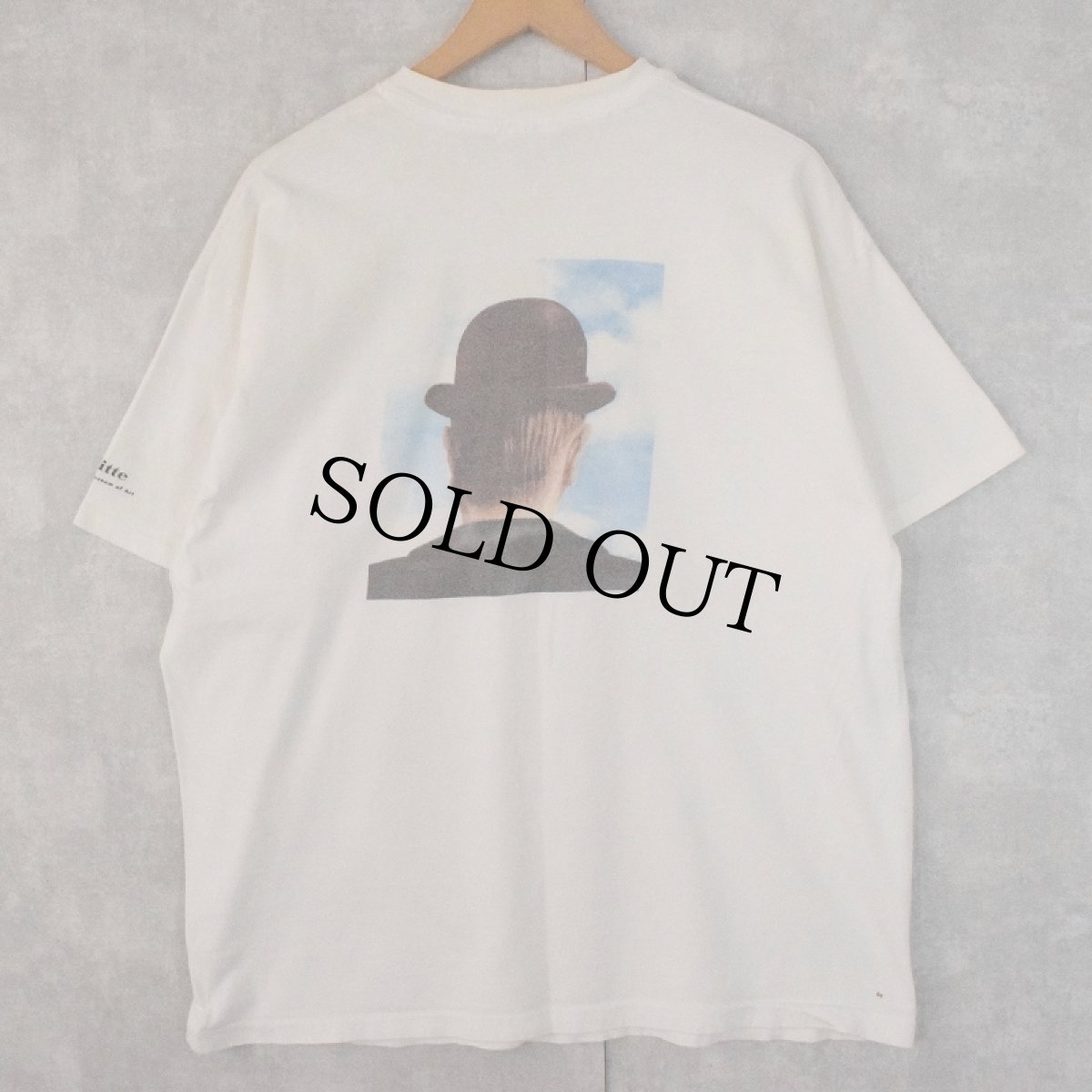 画像2: 90's Rene Magritte USA製 "the son of man" アートプリントTシャツ XL (2)