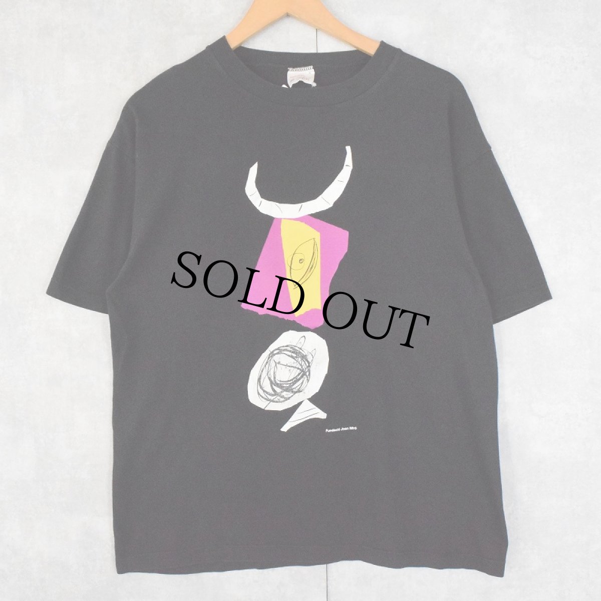 画像1: Joan Miro アートプリントTシャツ L (1)