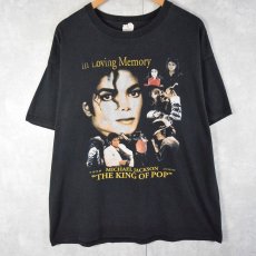 画像1: MICHAEL JACKSON "THE KING OF POP" ミュージシャン追悼Tシャツ XL (1)