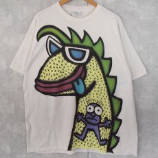 画像1: 90's Gary Hirsch アートプリントTシャツ XL (1)