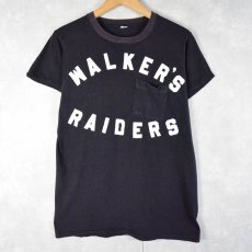 画像1: 70〜80's "WALKER'S RAIDERS" ポケ付きTシャツ BLACK (1)
