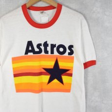 画像1: 70's Hanes USA製 "Astros" リンガーTシャツ L (1)