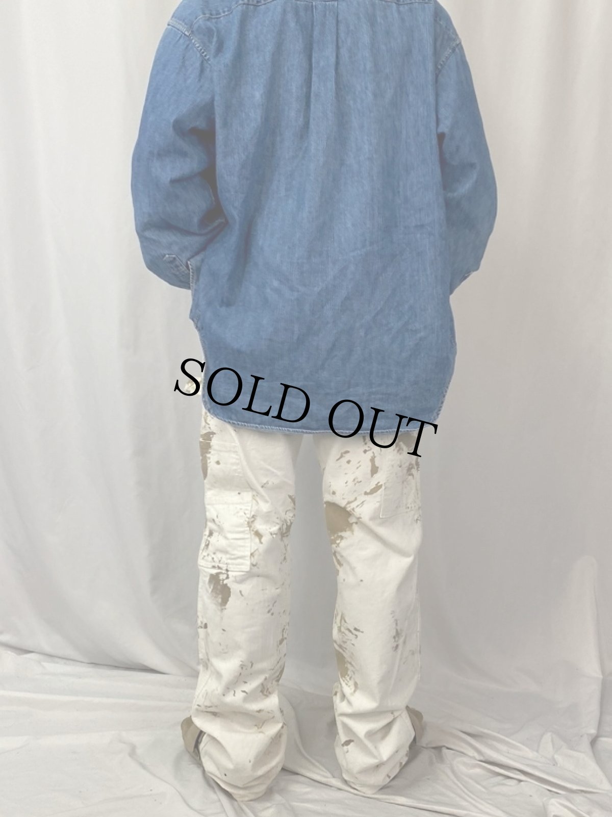 画像4: Dickies ペンキペイント ダブルニーペインターパンツ W34 (4)