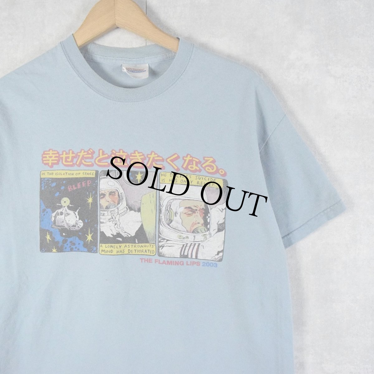 画像1: 2000's THE FLAMING LIPS "SPACE IS STILL THE PLACE 2003" ロックバンドツアーTシャツ M (1)