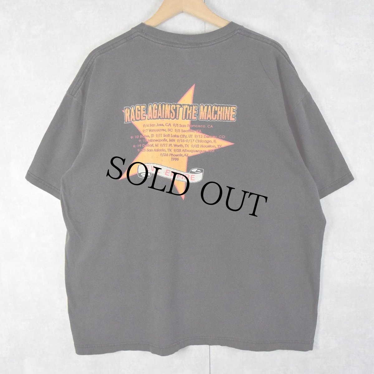 画像2: 90's RAGE AGAINST THE MACHINE "EVIL EMPIRE TOUR 1996" ロックバンドツアーTシャツ (2)