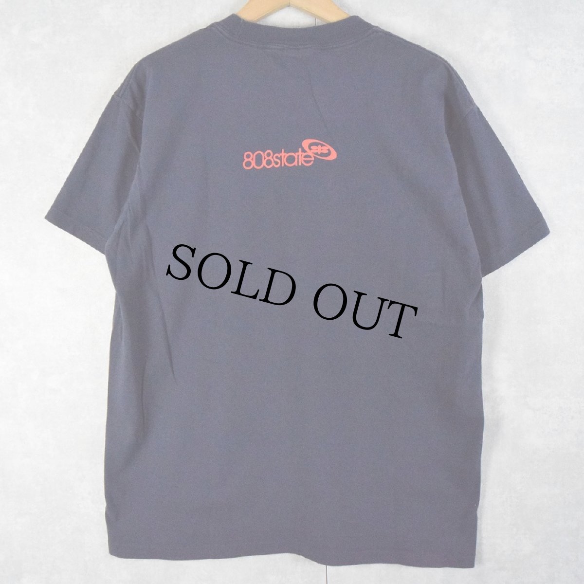 画像2: 90's 808state テクノバンドTシャツ NAVY L (2)