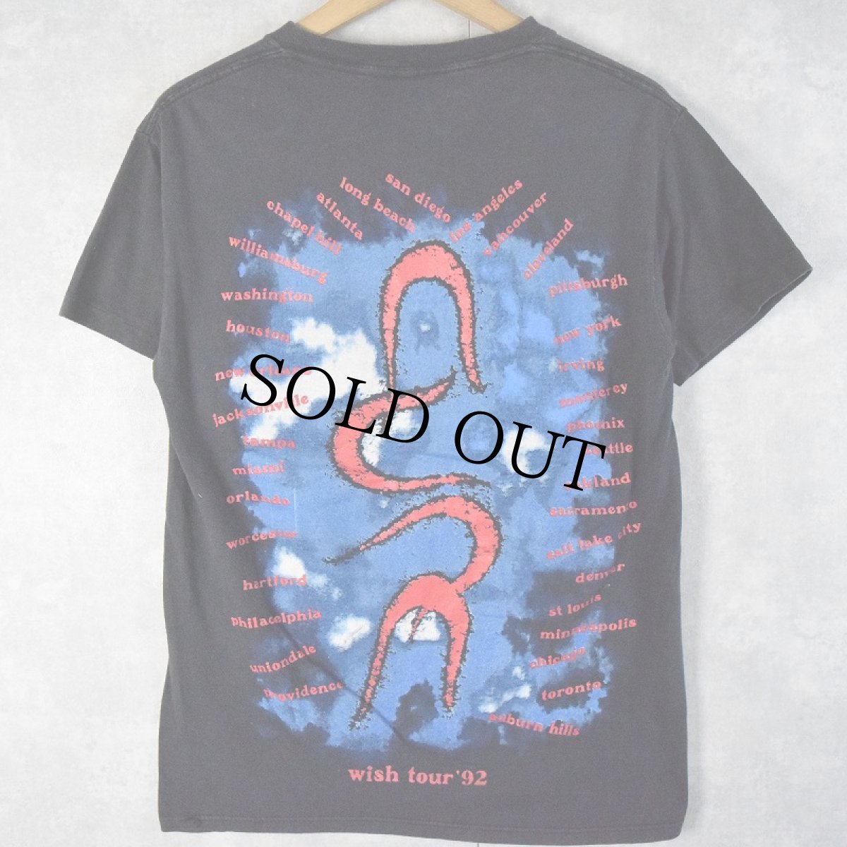 画像2: 90's THE CURE USA製 "wish tour '92" ロックバンドツアーTシャツ M (2)