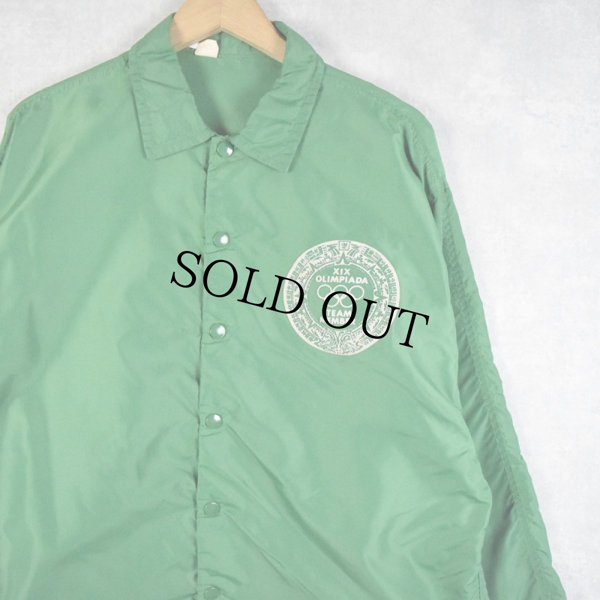 画像2: 60's XIX OLIMPIADA "Bollam's Cycle" フロッキープリント コーチジャケット M (2)