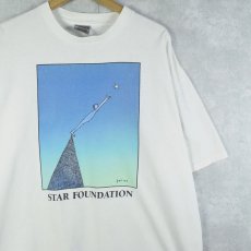 画像1: 90's Richard Stain "Man Reaching For A Star" アートプリントTシャツ XXL (1)