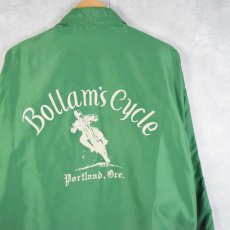 画像1: 60's XIX OLIMPIADA "Bollam's Cycle" フロッキープリント コーチジャケット M (1)