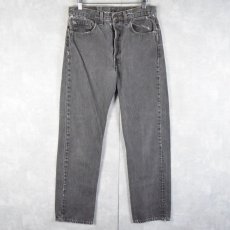 画像1: 90's Levi's 501 USA製 ブラックデニムパンツ W31 (1)