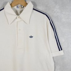 画像1: 70〜80's adidas ATP FRANCE製 ロゴ刺繍ポロシャツ XL (1)
