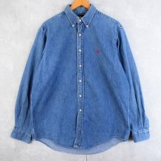 画像1: 90's Ralph Lauren USA製 ボタンダウン デニムシャツジャケット L (1)