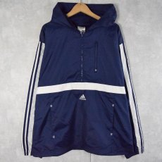 画像1: 2000's adidas ナイロンアノラックパーカー NAVY 2XL (1)