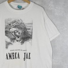 画像1: Laustel "AMECA JAL" ジーザスプリントTシャツ (1)