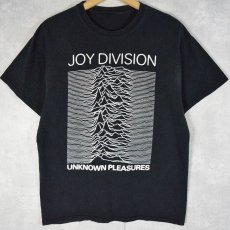画像1: JOY DIVISION "UNKNOWN PLEASURES" ロックバンドプリントTシャツ BLACK (1)