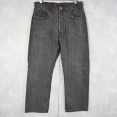 画像1: 2000's Levi's 501 USA製 ブラックデニムパンツ W31 (1)