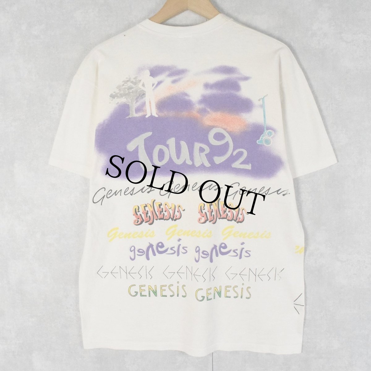 画像2: 90's GENESIS USA製 "TOUR 92" ロックバンドツアーTシャツ L (2)