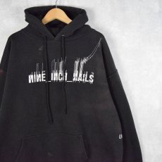 画像1: 2005 NINE INCH NAILS ロックバンドプリントスウェットフーディー XL (1)