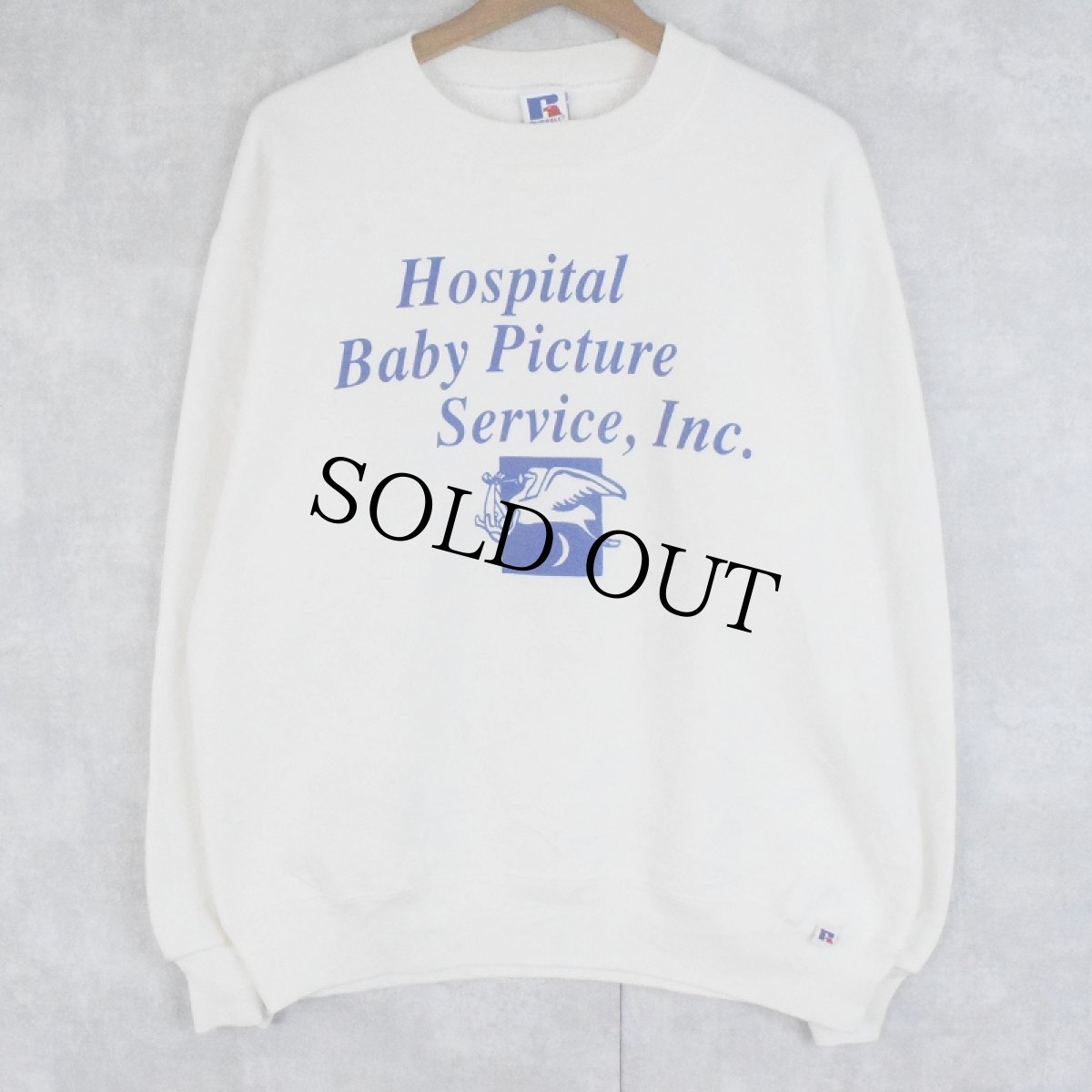 画像1: 90's〜 USA製 "Hospital Baby Picture Service,Inc." プリントスウェット L (1)