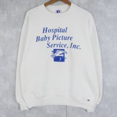 画像1: 90's〜 USA製 "Hospital Baby Picture Service,Inc." プリントスウェット L (1)