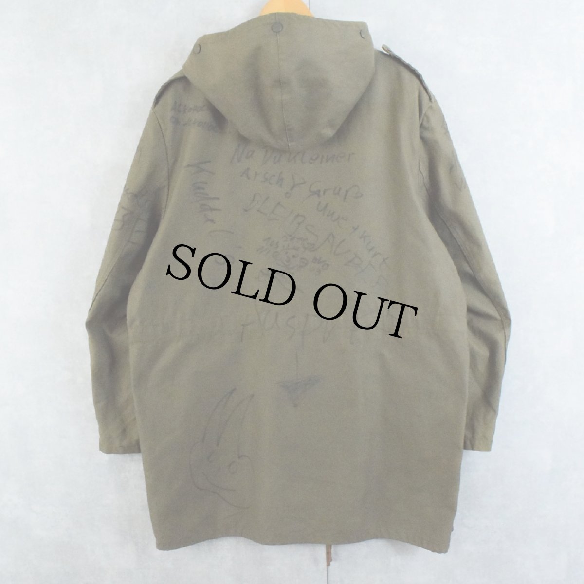 画像2: 80's ドイツ軍 ハンドペイント フィールドパーカー (2)