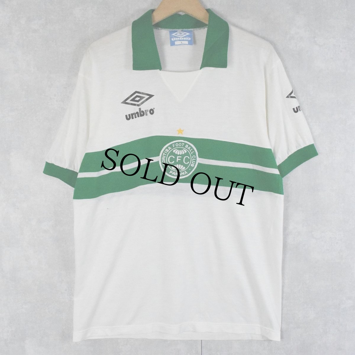 画像1: 90's UMBRO "CORITIBA FOOTBALL CLUB" 刺繍 ゲームシャツ (1)