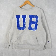 画像1: 80's Champion REVERSE WEAVE トリコタグ USA製 "UB" ダブルフェイス プリントスウェット L (1)