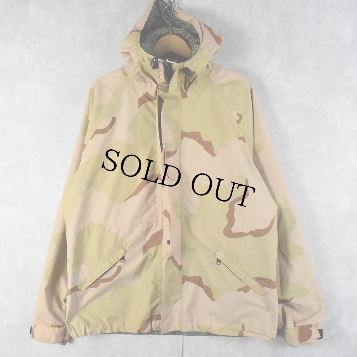 画像2: LOG HOUSE DESIGNS "GORE-TEX" デザートカモ×ナイトカモ リバーシブルパーカー L (2)