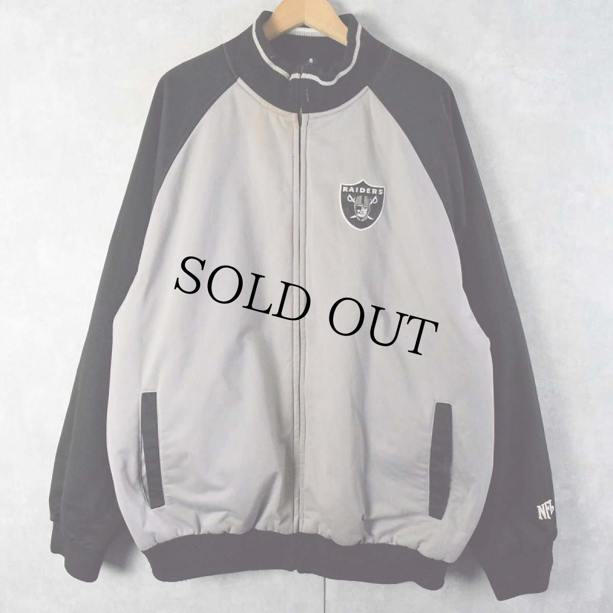 画像3: RAIDERS NFLチームロゴ刺繍　リバーシブルナイロンジャケット XL (3)