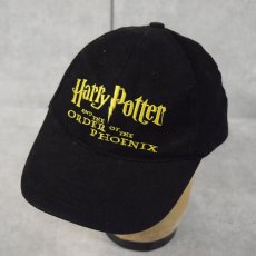 画像1: 2000's Harry Potter and the Order of the Phoenix 映画ロゴ刺繍キャップ BLACK (1)