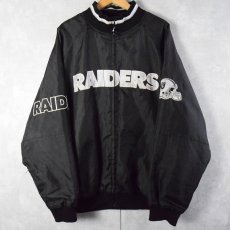 画像1: RAIDERS NFLチームロゴ刺繍　リバーシブルナイロンジャケット XL (1)