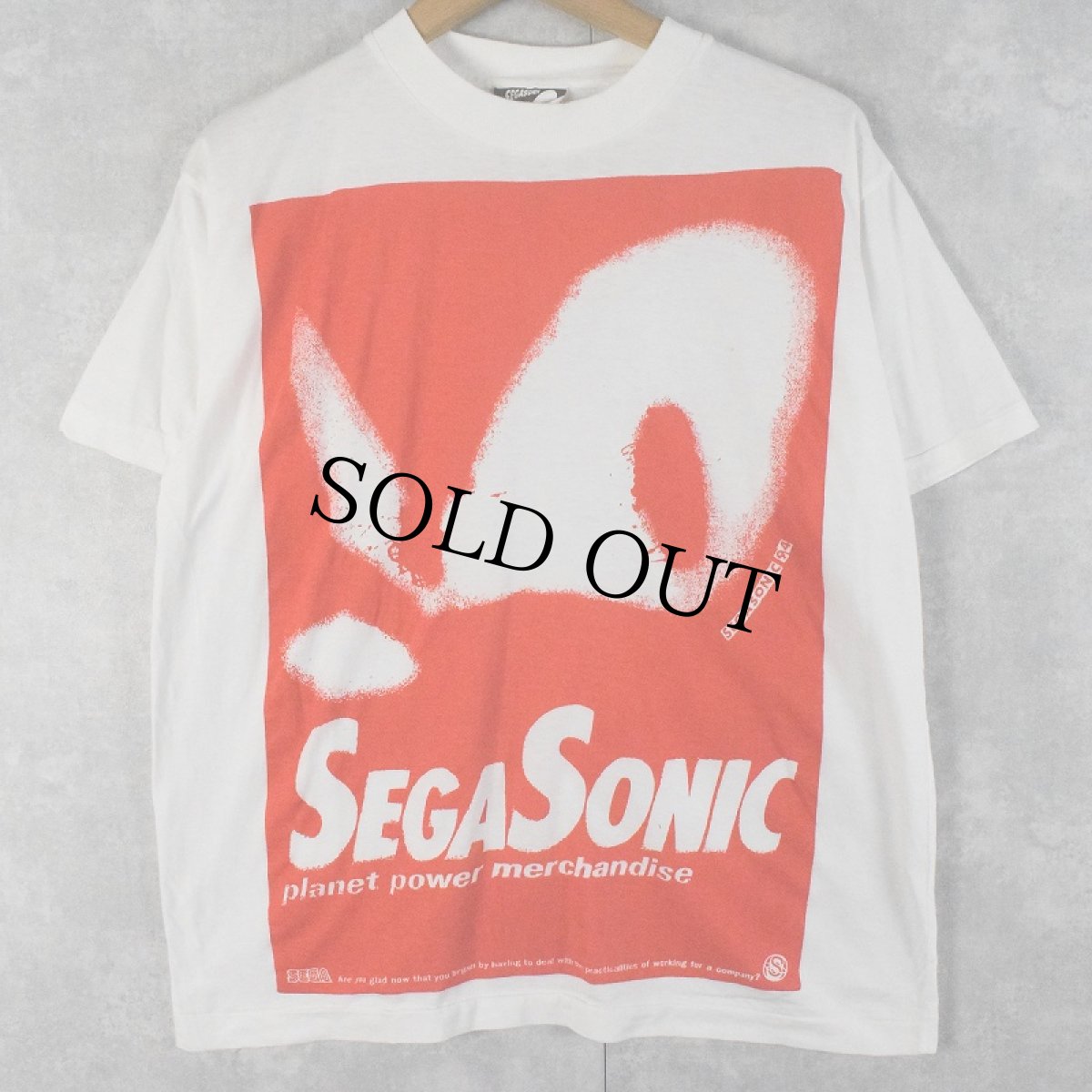 画像1: 90's SEGA SONIC ゲームキャラクタープリントTシャツ (1)