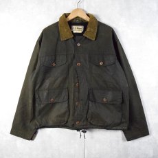 画像1: 80's L.L.Bean SCOTLAND製 ハーフムーン オイルドフィッシングジャケット LARGE REG (1)